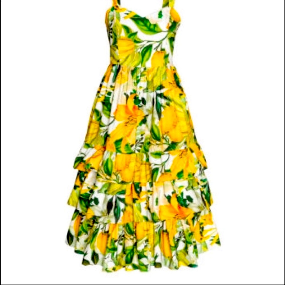 H&M Poplin Ruffle Dress